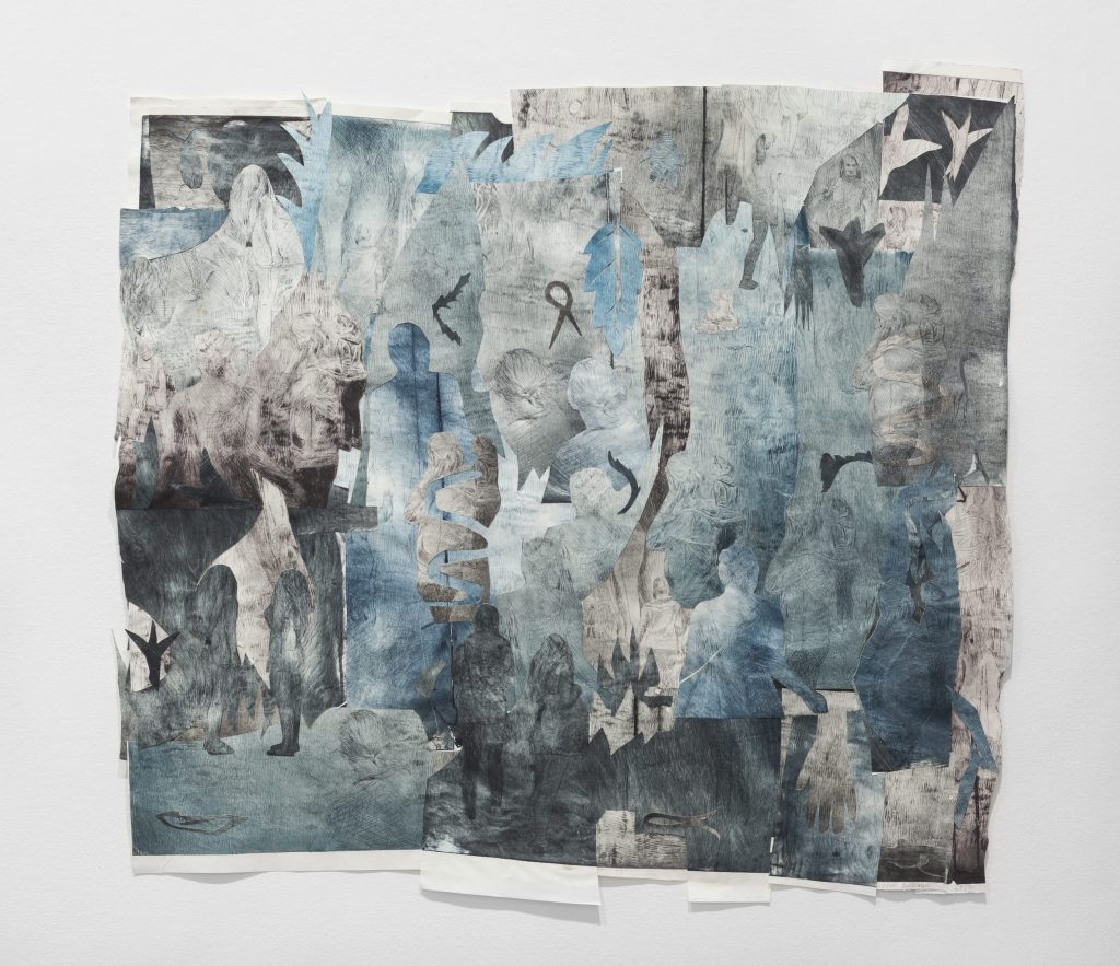 drypoint collage by idun baltzersen