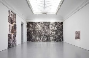 installation pictures of the exhibition övergångsriter by Idun Baltzersen at konstakademien, 2017