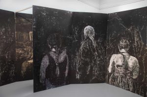 installation pictures of the exhibition övergångsriter by Idun Baltzersen at konstakademien, 2017